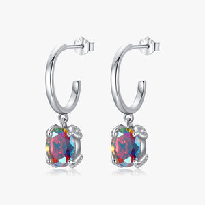 NJ - S925 Multi Color Zircon Earrings