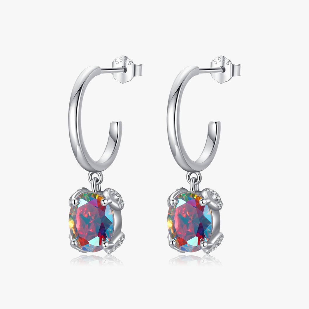 NJ - S925 Multi Color Zircon Earrings