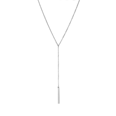 NJ - 18K Plated Stainless Steel Bar Necklace