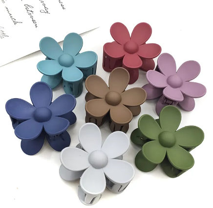 NJ -  Flower Acrylic Hair Claws (Multiple Colors)