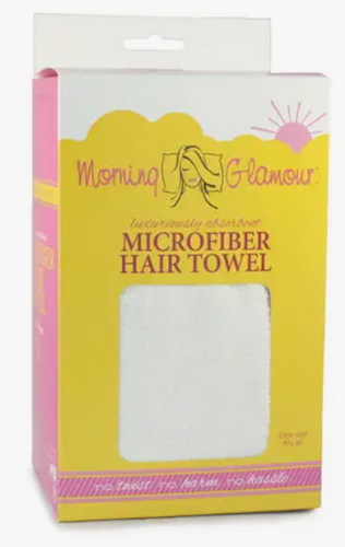 MG - Microfiber Hair Towel - Pink, Silver, White