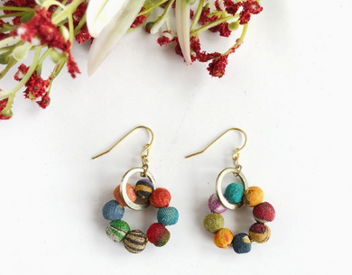 WF - Kantha Orbital Earrings