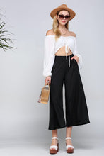 Load image into Gallery viewer, Ninexis - Smock Waist Gaucho Pants - Black or Denim Blue