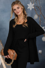 Load image into Gallery viewer, Ninexis - PLUS Tank, Pants, &amp; Cardigan Set - Black