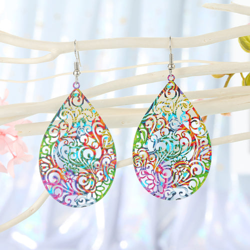 NJ - Multi Color Teardrop Earrings