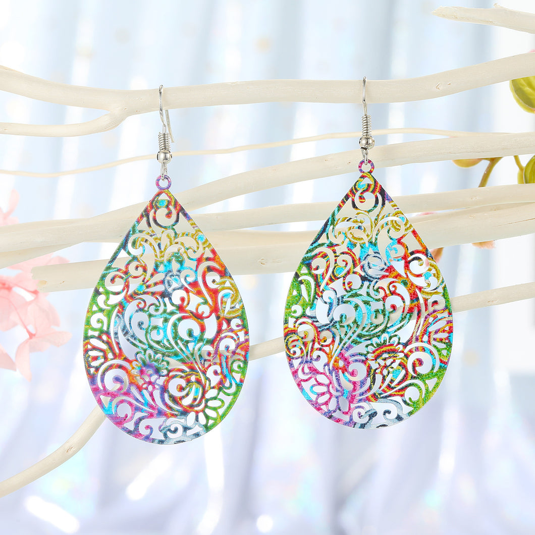 NJ - Multi Color Teardrop Earrings