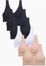 Load image into Gallery viewer, MVB - PLUS Seamless Sports Bra - White, Tan, Black