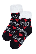 Load image into Gallery viewer, Selini - Sherpa Slipper Socks - Hearts