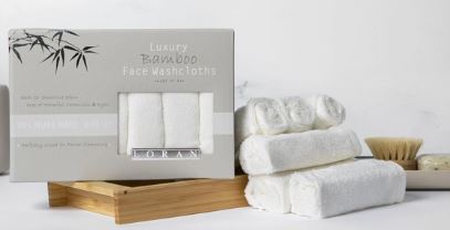 Loran - Luxury Bamboo Facial Washcloth - 6 per pack