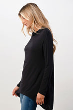 Load image into Gallery viewer, JAY - Mock Cowl Neck Long Sleeve Top - Black