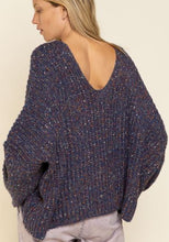 Load image into Gallery viewer, POL - Blueberry Multi Colored Sweater