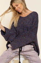 Load image into Gallery viewer, POL - Blueberry Multi Colored Sweater