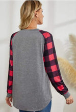 Load image into Gallery viewer, ER - Buffalo Plaid Christmas Reglan Top
