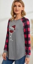 Load image into Gallery viewer, ER - Buffalo Plaid Christmas Reglan Top