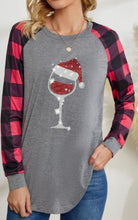 Load image into Gallery viewer, ER - Buffalo Plaid Christmas Reglan Top