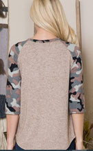 Load image into Gallery viewer, OF - Camo Print Sleeve w/Pocket - Oatmeal