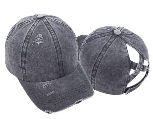 SUP - Ponytail Baseball Cap (Gray, Black, Blue)
