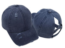 Load image into Gallery viewer, SUP - Ponytail Baseball Cap (Gray, Black, Blue)