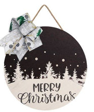 Load image into Gallery viewer, NJ - Christmas Elk Wood Sign - Snow