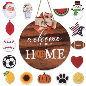 NJ - Welcome to Our Home Sign - Brown
