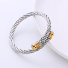Load image into Gallery viewer, NJ - Stainless Steel Wire Bangle Bracelet