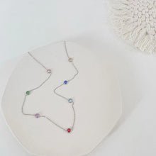 Load image into Gallery viewer, NJ - Zircon Inlaid Clavicle Chain Titanium Steel Necklace