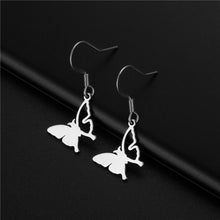 Load image into Gallery viewer, NJ - Butterfly Glossy Stainless Steel Earrings