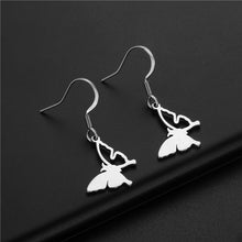 Load image into Gallery viewer, NJ - Butterfly Glossy Stainless Steel Earrings