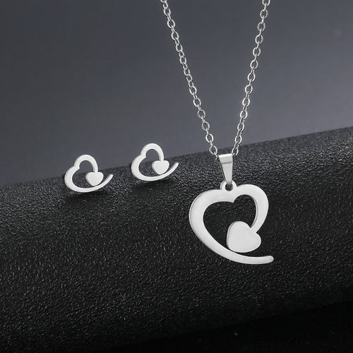 NJ - Stainless Steel Heart Shaped Set