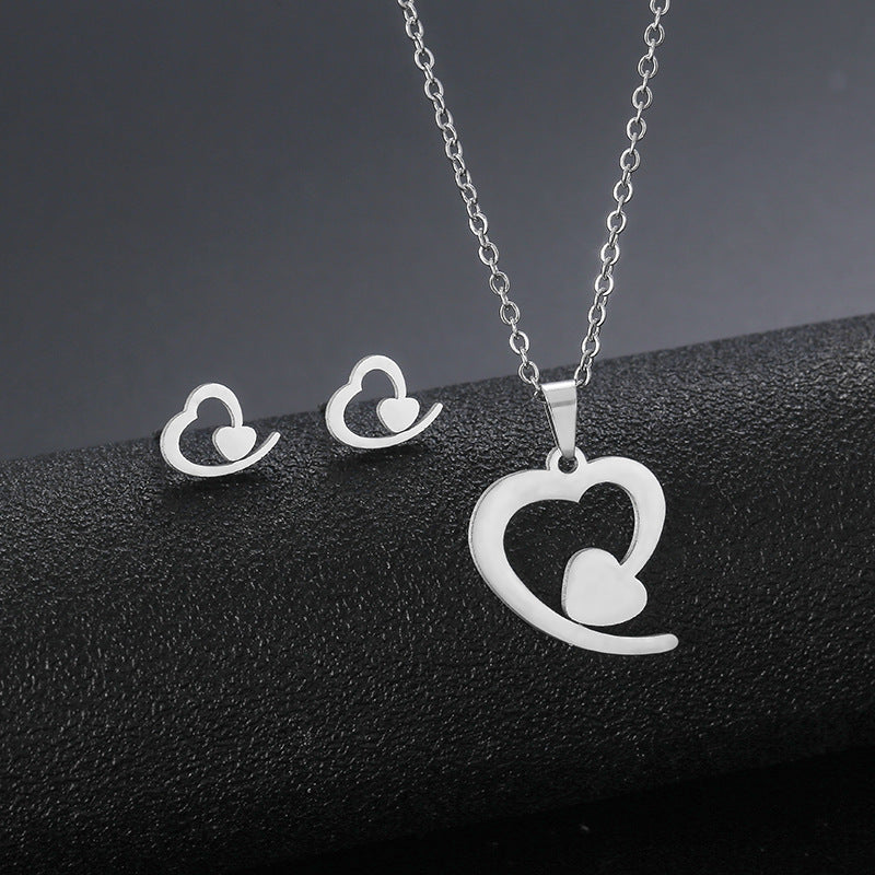 NJ - Stainless Steel Heart Shaped Set