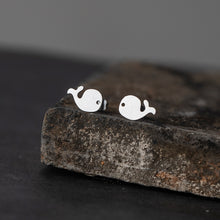Load image into Gallery viewer, NJ - Stainless Steel Post Back Earrings (Mermaid, Whale, Crab, Flamingo, Bird, Bees)