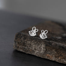 Load image into Gallery viewer, NJ - Stainless Steel Post Back Earrings (Mermaid, Whale, Crab, Flamingo, Bird, Bees)