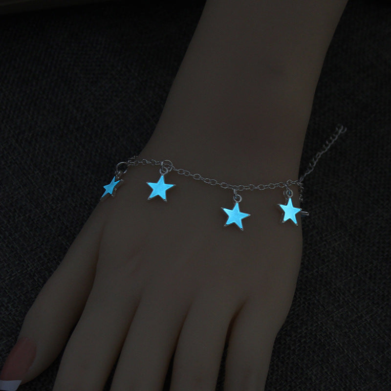 NJ - Illuminating Star Clasp Bracelet - (Blue or Yellow-Green)