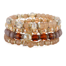 Load image into Gallery viewer, NJ - Bohemian Multi-Layer Crystal Bead Stretch Bracelet - Multiple Color Options