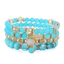 Load image into Gallery viewer, NJ - Bohemian Multi-Layer Crystal Bead Stretch Bracelet - Multiple Color Options