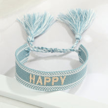 Load image into Gallery viewer, NJ - Embroidery Woven Inspirational Tie Bracelets - Multiple Options