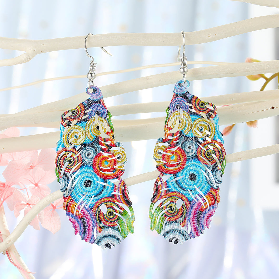 NJ - Peacock Multi Color Earrings