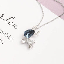 Load image into Gallery viewer, NJ - S925 Silver Fawn &amp; Rhinestone Necklace