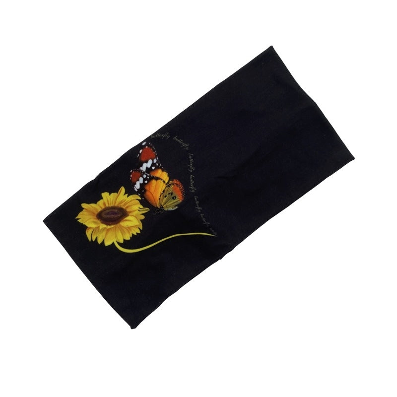 NJ - Sunflower Elastic Sports/Yoga Headband - Multiple Options