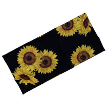 Load image into Gallery viewer, NJ - Sunflower Elastic Sports/Yoga Headband - Multiple Options