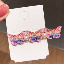 Load image into Gallery viewer, NJ - 3 Butterfly Oil Drop Hair Clips - Multiple Syles