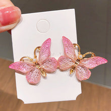 Load image into Gallery viewer, NJ - 2 Butterfly Oil Drop Hair Clip - Multi Colors Available