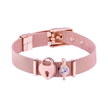 Load image into Gallery viewer, NJ - Stainless Steel Gold Plated Mesh Bracelet - Gold, Rose Gold