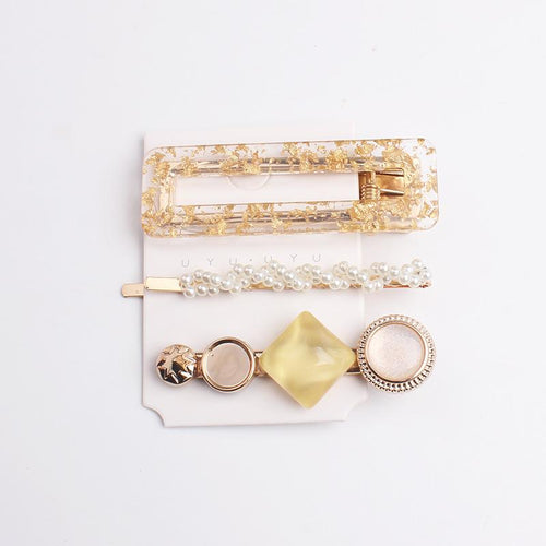 NJ - 3 Pack Hair Clips – Gold