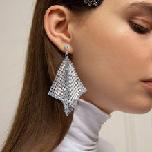 Load image into Gallery viewer, NJ - Square Diamond Sequin  Post Earrings