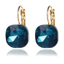 Load image into Gallery viewer, NJ - Micro Laid Square Gemstone Earrings - Multiple Colors