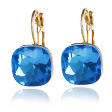 Load image into Gallery viewer, NJ - Micro Laid Square Gemstone Earrings - Multiple Colors
