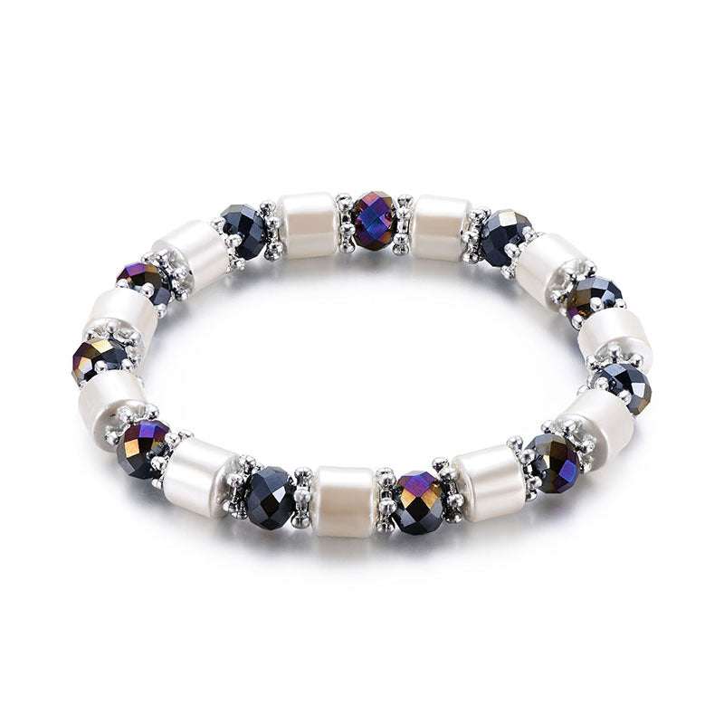 NJ - Titanium & Stainless Steel Stretch AB Bracelet
