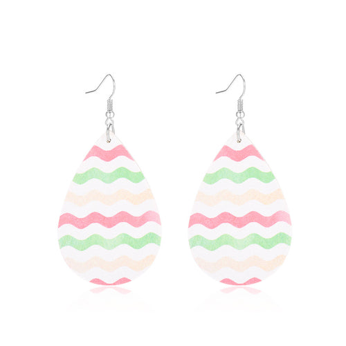 NJ - Easter Pastel Leather Earrings