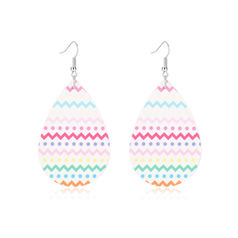 NJ - Easter Pastel Leather Earrings